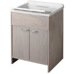 Bac  laver avec meuble chne en pvc 60x50 cm mod. garden