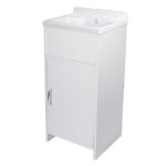 Bac  laver avec meuble compact en pvc blanc 42x34 cm mod. rocco