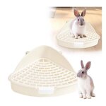 Bac  litire pour animaux de compagnie - yd - lapin - design lgant - taille compacte - couleur blanche ...
