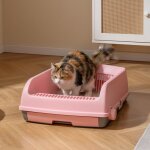 Bac � liti�re pour chat jusqu?� 10 kg costway semi - automatique � ouverture tiroir coulissant pelle ...