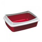 Bac  litire pour chat - ferplast - nip plus 10 - rouge - plastique - bordeaux