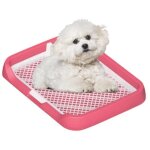 Bac  litire pour chien - marque - modle - rose - rutilisable - facilit de nettoyage