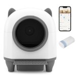 Bac � liti�re �lectrique automatique costway contr�le par app capacit� 80 l 10 capteurs de s�curit� radar ...