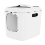 Bac � liti�re ferm� - rotho - biala xl - blanc - double filtre � charbon - porte magn�tique