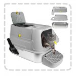 Bac � liti�re ferm� xxl en acier inoxydable - mengda - pelle et p�dale - double entr�e - pour petitsmoyens ...