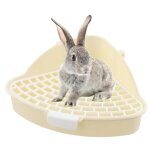 Bac  litire - lapin - triangulaire - amovible - blanc - facile  nettoyer