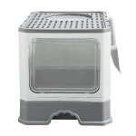Bac � liti�re ohmg - entr�e par lavant sortie par le haut - extra profond - �tanche � la liti�re - gris ...