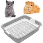 Bac � liti�re avec tamis - sightmark - 332x256x72 cm - gris - petit - plastique r�sistant - grille amovible ...