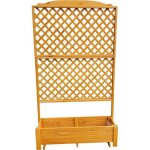 Bac � plantes xl en bois avec treillis haut jardini�re pour fleurs grimpantes brise - vue d�coratif terrasse ...