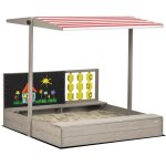 Outsunny - bac à sable - bois de sapin - 114x113x110cm - gris Outsunny - bac à sable - bois de sapin - 114x113x110cm - gris