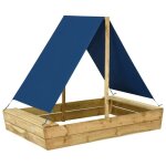 Bac � sable avec toit - vidaxl - 160x100x133 cm - bois de pin impr�gn� - tissu polyester - brun - imputrescibl ...