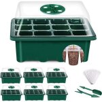 Bac  semis transparente kit bac  semis 6pcs mini serre pour semis 12 trousplateaux de culture de plante ...