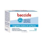 Baccide 12 lingettes mains et surfaces