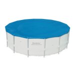 Bâche 4 saisons pour piscine tubulaire ronde 488 cm - bestway - bleu - protection contre les intempéries ... Bâche 4 saisons pour piscine tubulaire ronde 488 cm - bestway - bleu - protection contre les intempéries ...