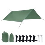 Bche anti - pluie 3x3m camping bche rain tarp pu 2000 lger portable anti - uv ripstop bche impermable ...