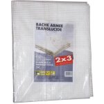 Bche arme translucide - outillage de st etienne - 2x3 m - polythylne - 170 g / m - arme