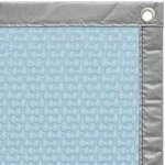 B�che � bulles piscine bord�e 4 c�t�s 6x3 m cristal sol + guard 500 microns - oeillets pos�s + b�chette ...