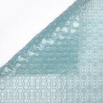 B�che � bulles piscine bord�e 4 c�t�s 9x4 m cristal sol + guard 500 microns - oeillets pos�s + b�chette ...