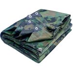 Bâche camouflage - werka pro - 5x6m - pvc 130g / m2 - traitement anti - uv - oeillets aluminium Bâche camouflage - werka pro - 5x6m - pvc 130g / m2 - traitement anti - uv - oeillets aluminium