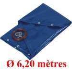 B�che couverture pour piscine ronde - anti - uv - � 620m - bleu