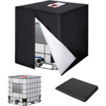 Bache pour cuve 1000l ibc 210d rservoir deau couvercle anti - uv housse protection cuve avec fermeture ...