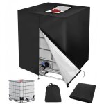 B�che cuve ibc 1000l fermeture glissi�re 116x100x120cm noir protection anti - uv poussi�re �tanche r�cup�rateu ...