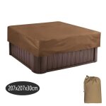 Bache dextrieur pour spa housse de bain  remous carre etanche couverture de spa en tissu polyester ...
