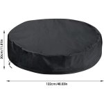 B�che de piscine ronde - non sp�cifi� - 122x30cm - cordon de serrage - protection contre salet� - mat�riau ...