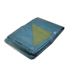 B�che plastique 6 x 10 m bleue et verte etanche poly�thyl�ne 150g / m�