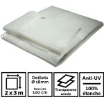 Bche plastique 2 x 3 m arme transparente polythylne 170g / m