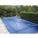 Bche pour piscine - werka pro - 4 x 7 m - 240 g / m2 - traitement anti uv - filet dcoulement