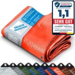 Bâche de protection imperméable 140 g / m² orange 6 x 15 m Bâche de protection imperméable 140 g / m² orange 6 x 15 m