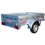 B�che pour remorque erka mod�le nfb 170 - dimensions b�che : 171cm x 125cm x 12cm - coloris gris