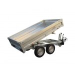 B�che pour remorque lider mod�le benne 39600 - dimensions b�che : 263cm x 155cm x 12cm - coloris gris ...