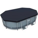 Bche de scurit - bestway - ovale 300 x 200 cm - pvc 175 gr / m2 - drainage intgr - cordes de fixation ...