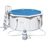 Bache solaire ronde pour piscine hors sol hydrium 305 x 120 cm - bestway - 295 cm - bleu - 165 gr / m2 ...