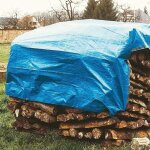 Bche stre de bois - marque - 15x6 m - ultra rsistante - 80 g / m - bleu