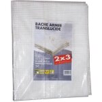 Bche translucide arme - outillage de st etienne - 4x3 m - 160 g / m - polythylne