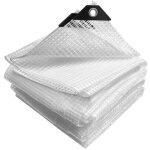 B�che transparente blanche 3 x 6 m adapt�e � la couverture des serres de jardin ext�rieures avec protection ...