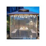 B�che transparente pvc 24x3 m imperm�able 03 mm avec 2 fermetures �clair