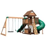 Backyard discovery - cedar - maisonnette en bois avec balancoires toboggan double mur descalade et banc ... Backyard discovery - cedar - maisonnette en bois avec balancoires toboggan double mur descalade et banc ...