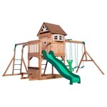 Backyard discovery montpelier - aire de jeux en bois avec balançoires toboggan mur descalade et banc Backyard discovery montpelier - aire de jeux en bois avec balançoires toboggan mur descalade et banc