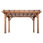 Backyard discovery pergola en bois 305 x 426 cm abri de terrasse autoportant pour le jardin tonnelle ...