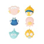 Badabulle lot de 6 jouets de bain gicleurs rigolos splash ds la naissance