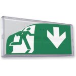 Baes ultra plat standard �vacuation tout led avec �tiquette - signalisation de securite