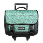 Bagtrotter cartable  roulettes 38 cm minecraft vert