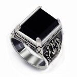 Bague en argent sterling 925 pour homme - eulonvan - modle 6 - zircone cubique - tailles 6 