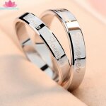 Bague de couple bijoux - argent sterling s925 - zircon - rglable anneau