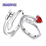 Bague couple love s925 argent sterling mode fl�che de cupidon femme hommes anneau r�glable ouvert
