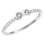 Bague infini femme argent 925 rhodi� et oxydes de zirconium brillants bijou symbole amour �ternel poin�onn� ...